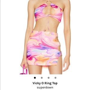 Vicky O Ring Top & Skirt by Superdown